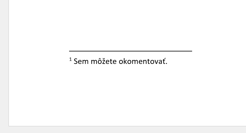 kde sa da okomentovať poznámka